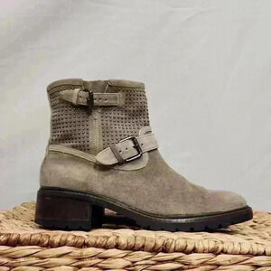 Coach Gates Studded Suede Low Cut Boots